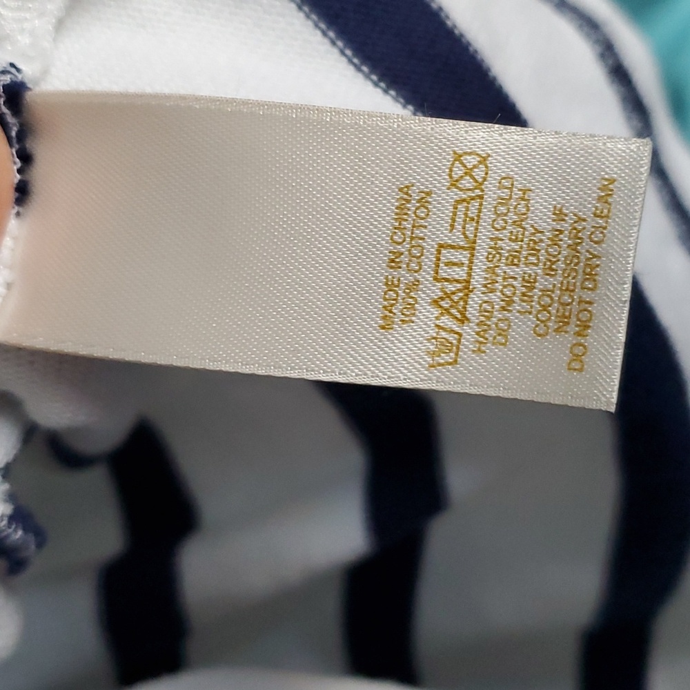Kate Spade Tropez Nautical Navy Striped Womans Long Sleeve Top Size Medium - Picture 6 of 11
